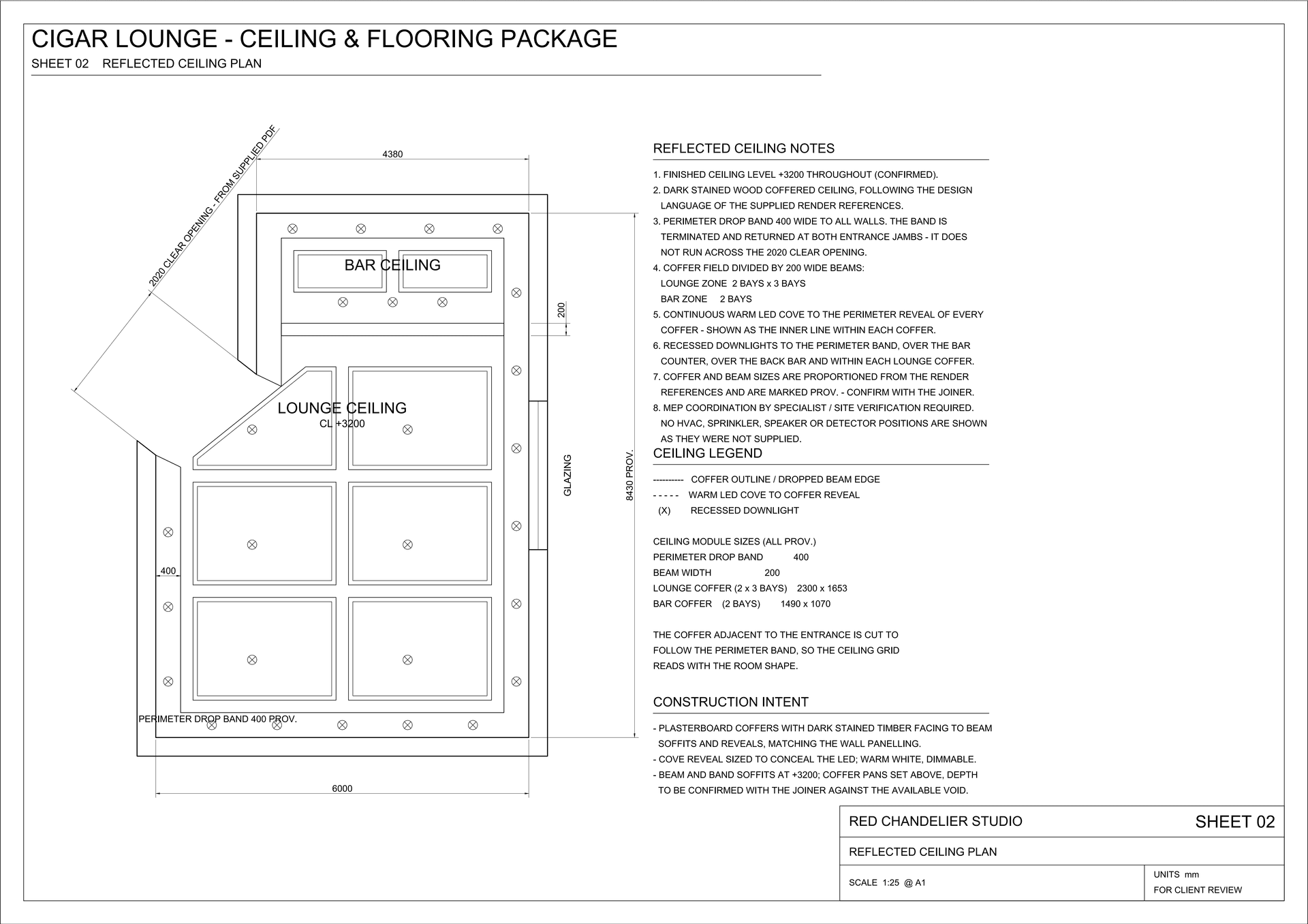 Reflected ceiling plan (RCP)