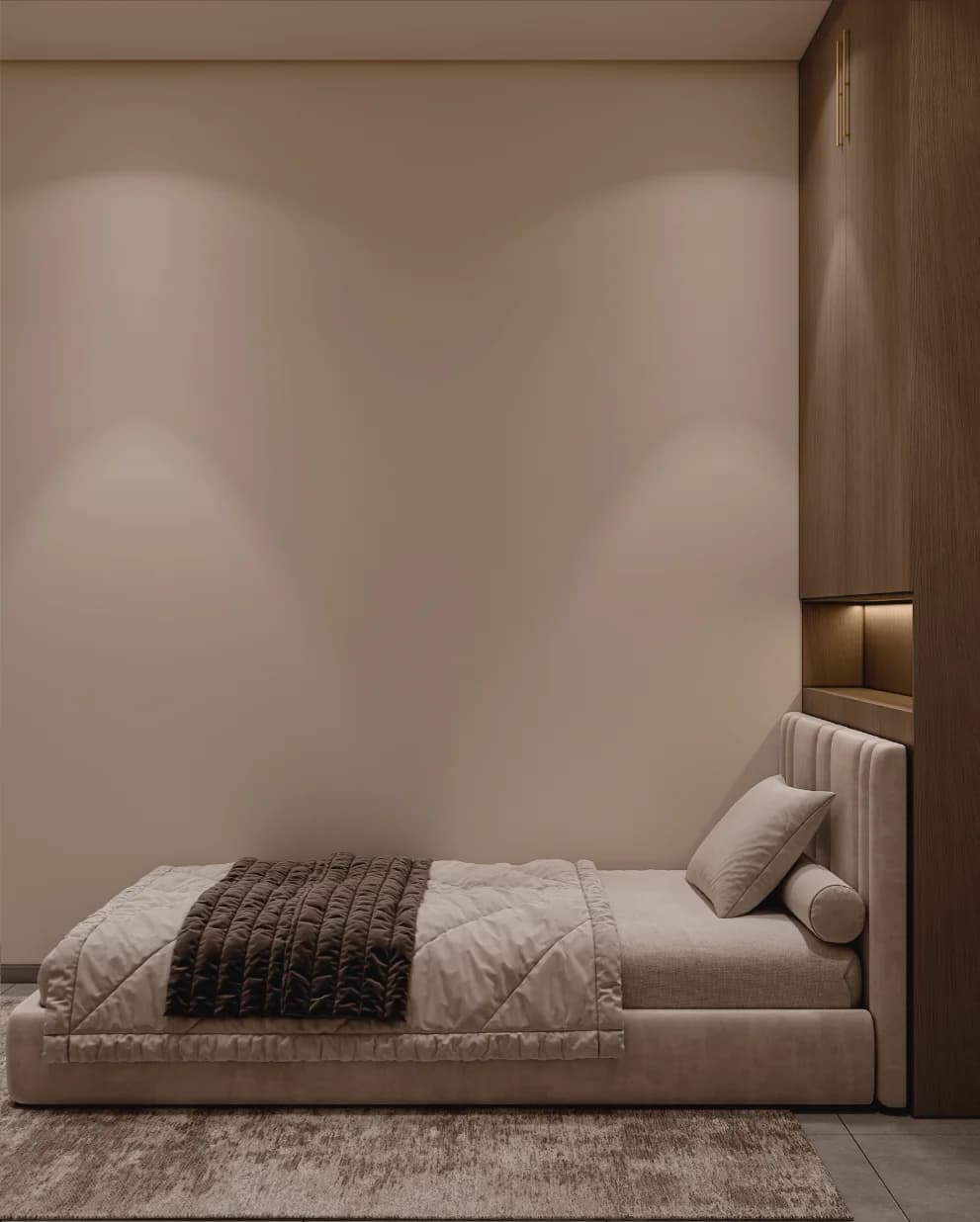 Interior spatial render exploring furniture detail