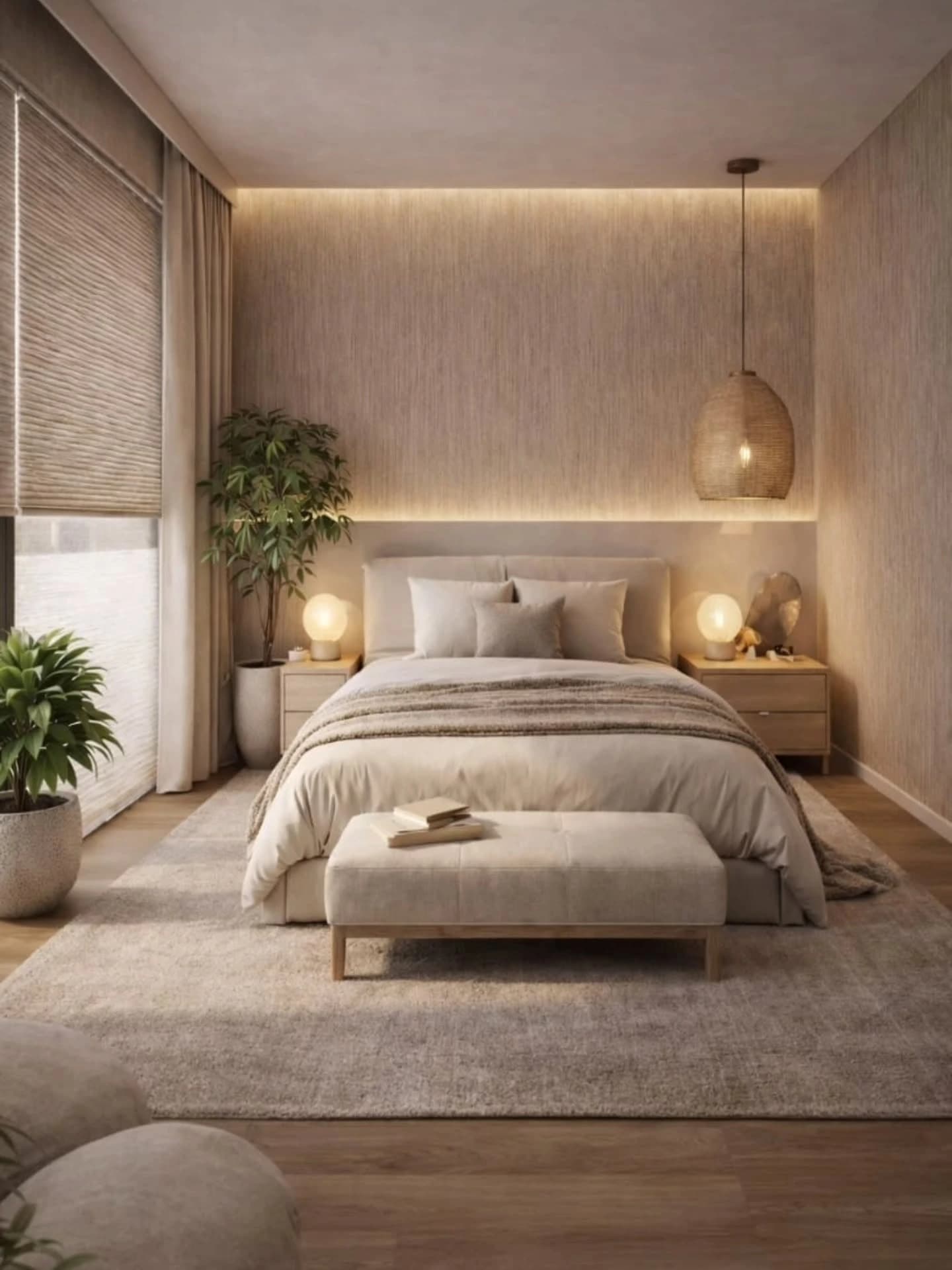 Interior concept study with detailed furniture composition