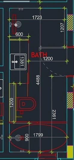 Client-supplied measured hand sketch with dimensions and CAD notes